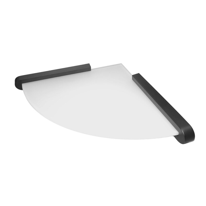 Изображение товара Полка Altasan Лотос ЛТ71ЧМ, угловая, стекло, цвет черный матовый