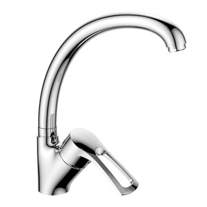 Изображение товара Смеситель Rossinka T40-23 для кухни с однорычажным управлением и поворотным изливом