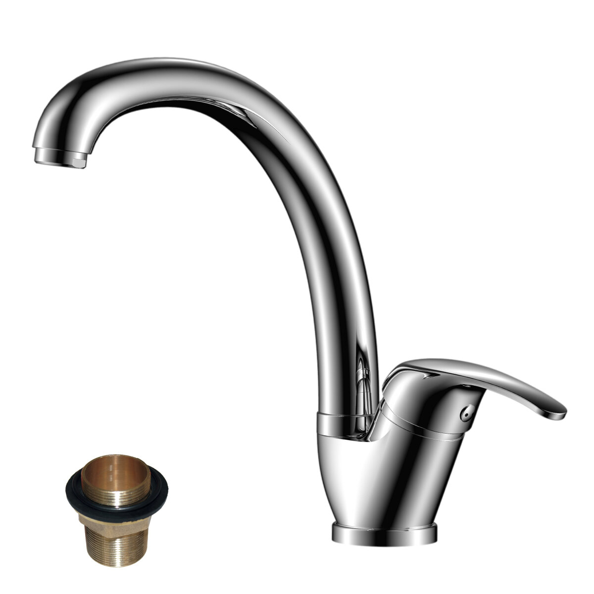 Изображение товара Смеситель Rossinka Y35-23U для кухни с керамическим картриджем и гибкими подводками