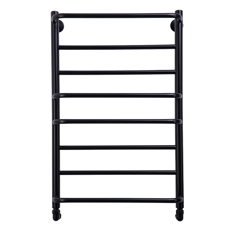 Изображение товара Полотенцесушитель водяной Comfysan Puro W-8 80/50, 013028, ширина 50 см, высота 80 см, универсальное подключение, черный матовый