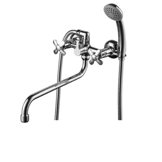 Изображение товара Смеситель Lemark Partner LM6541C универсальный для ванны и душа с поворотным изливом 300 мм