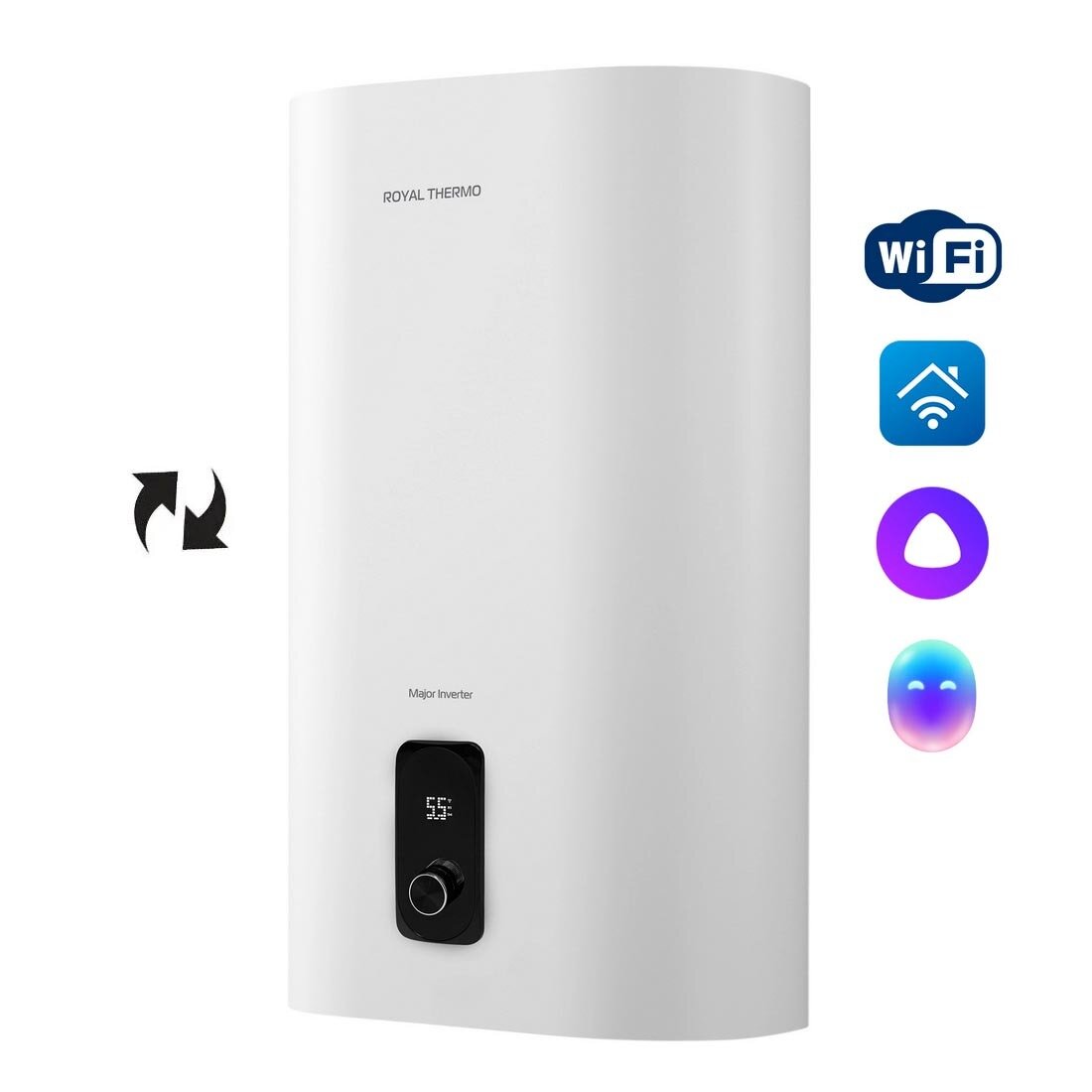 Изображение товара Накопительный водонагреватель Royal Thermo RWH 30 Major Inverter 30л 2кВт Wi-Fi Изображение товара Накопительный водонагреватель Royal Thermo RWH 30 Major Inverter 30л 2кВт Wi-Fi