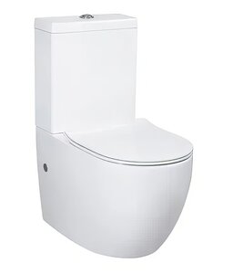 Изображение товара Унитаз-компакт BeWash Lusso BKBWR004620, безободковый, крышка-сиденье с микролифтом, белый глянец