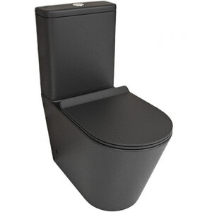 Изображение товара Унитаз-компакт ВeWash Aldo BKBWT101670, смыв торнадо, сиденье микролифт, цвет черный матовый