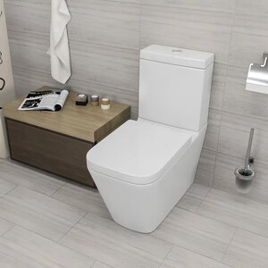 Изображение товара Унитаз-компакт ВeWash Kraft BKBWR005635, безободковый, сиденье микролифт, цвет белый глянец