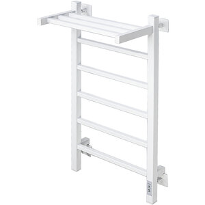 Изображение товара Полотенцесушитель электрический Comfysan Marte-K EC-6 80/50 с полкой, 012625, ширина 50 см, высота 80 см, диммер справа, белый матовый