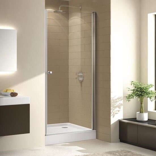 Изображение товара Душевая дверь Cezares ECO-B-1-90-Cr 90 см распашная стеклянная Италия