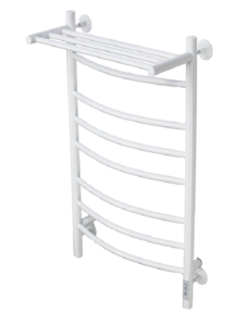 Изображение товара Полотенцесушитель электрический Comfysan Noumi EC-8 80/40 с полкой, 014001, ширина 40 см, высота 80 см, диммер справа, белый матовый