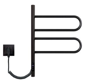 Изображение товара Полотенцесушитель электрический Vincea VTD-1R1 VTD-1R1CBE, ширина 44 см, высота 60 см, диммер, черный матовый