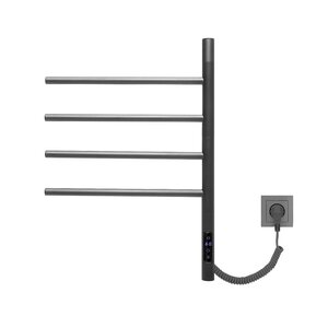 Изображение товара Полотенцесушитель электрический Vincea VTD-1S1 VTD-1S1CGE, ширина 43 см, высота 60 см, диммер, графит матовый