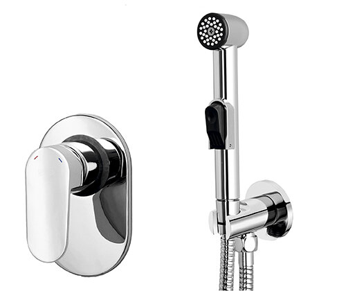 Изображение товара Гигиенический душ WasserKRAFT А11056 со смесителем хромированный Германия