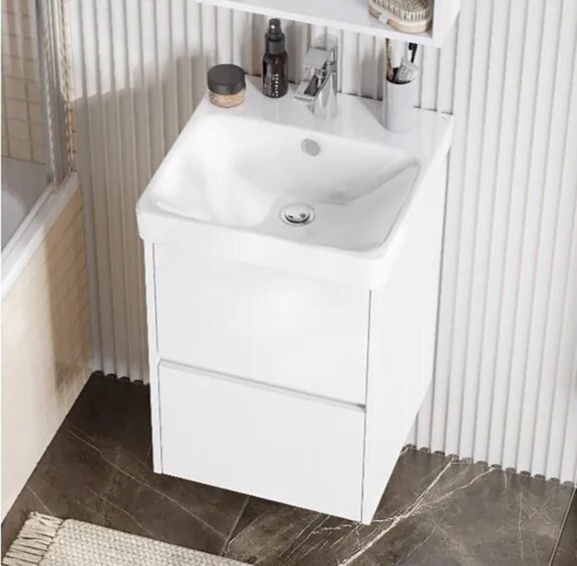 Изображение товара Тумба с раковиной Акватон Сканди 45 см подвесная белая