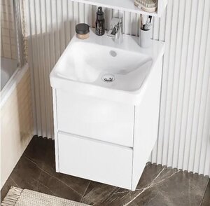 Изображение товара Тумба с раковиной Aquaton Сканди 45 см подвесная, белый, 1A2516K0SD010