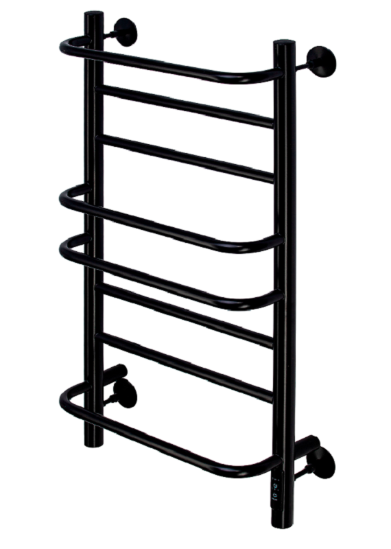 Изображение товара Электрический полотенцесушитель Comfysan Puro EC-8 80/50 с 8 перекладинами черный матовый