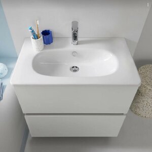 Изображение товара Раковина Burgbad Rocio KBCJ080C0001, 80 см, керамика, цвет белый