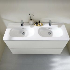 Изображение товара Раковина Burgbad Rocio KBCK120C0001 120 см белая накладная керамическая со стильным дизайном