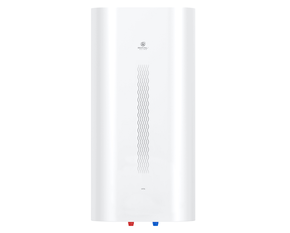 Изображение товара Электрический водонагреватель Royal Clima Vita RWH-VT50-FE, накопительный, однофазный, 1.5 кВт, 50 литров, цвет белый Изображение товара Электрический водонагреватель Royal Clima Vita RWH-VT50-FE, накопительный, однофазный, 1.5 кВт, 50 литров, цвет белый