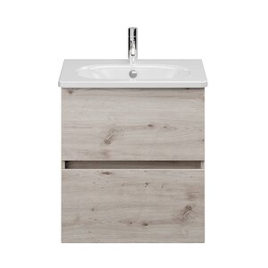Изображение товара Тумба под раковину Burgbad Rocio WYCX058F6228, 60 см, подвесная, цвет дуб декор silver