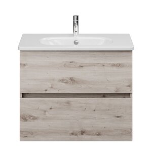 Изображение товара Тумба под раковину Burgbad Rocio 80 см, подвесная, дуб декор silver
