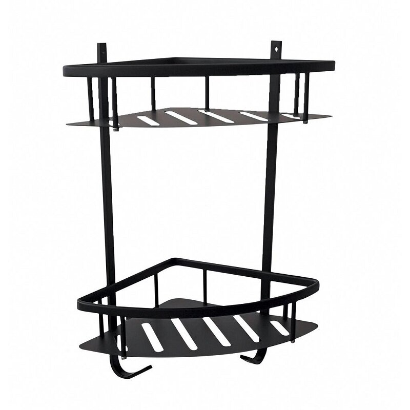 Изображение товара Полка Rav-Slezak Yukon YUA0800CMAT Черный матовый угловая настенная