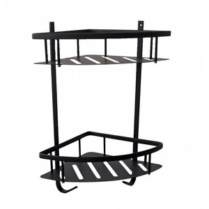 Изображение товара Металлическая полка Rav-Slezak Yukon YUA0800CMAT черный матовый угловая настенная