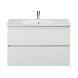 Изображение товара Тумба под раковину Burgbad Rocio 100 см белый матовый подвесная