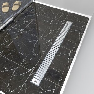 Изображение товара Дренажный канал Timo Drain Protect DP20600-LG20600, 60 см, с перфорированной решеткой LG20, сатин