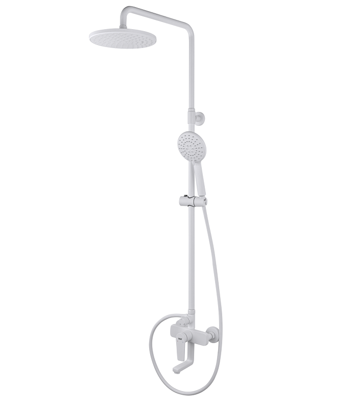 Изображение товара Душевая система DQ Bayern.Furth DA1523708B18, с изливом, белый матовый Изображение товара Душевая система DQ Bayern.Furth DA1523708B18, с изливом, белый матовый