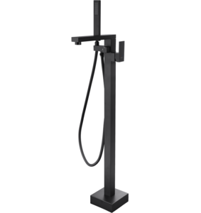 Изображение товара Смеситель напольный D&K Bayern.Furth DA1516005 для ванны и душа, с душевым гарнитуром, черный матовый