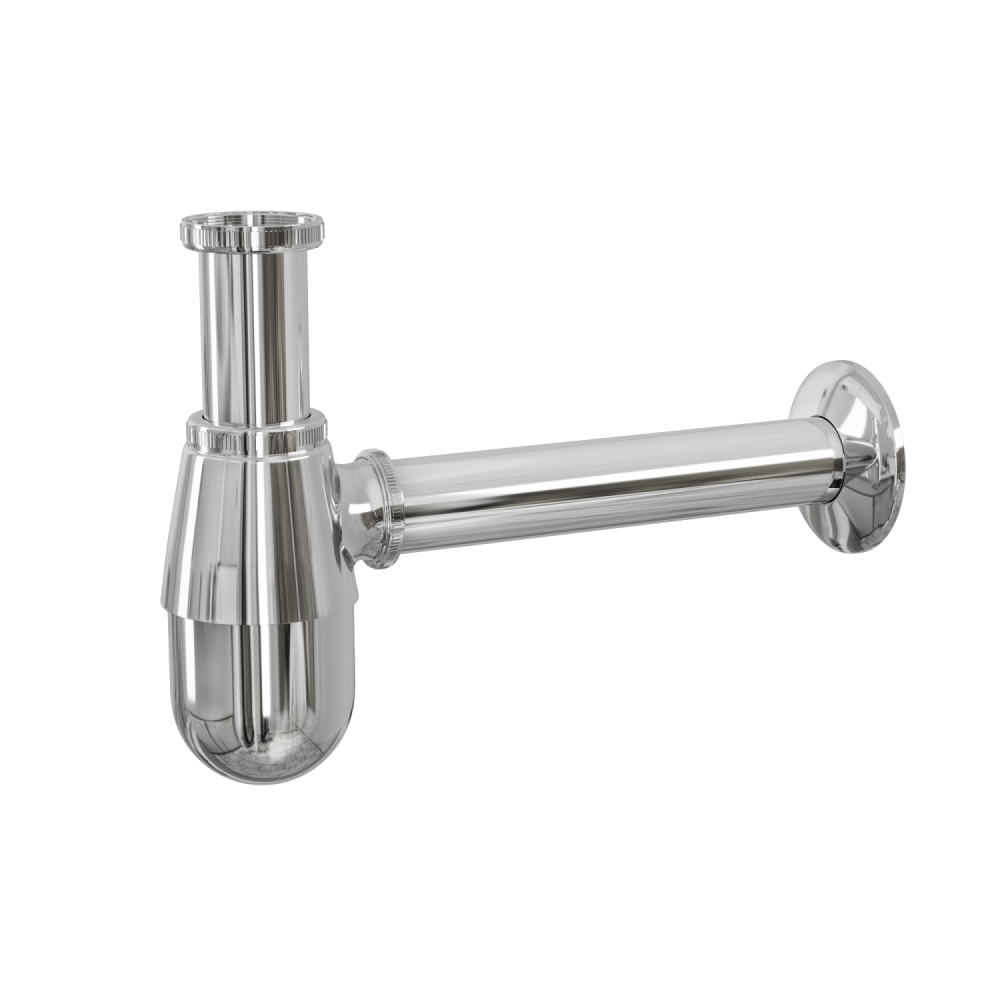 Изображение товара Сифон для раковины D&K DC9071 хром гидрозатвор нержавеющая сталь