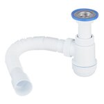Сифон для раковины Wirquin Virplast 30980678, 1 1/2 х 40 мм с литым выпуском и гибким соединением - фото 1
