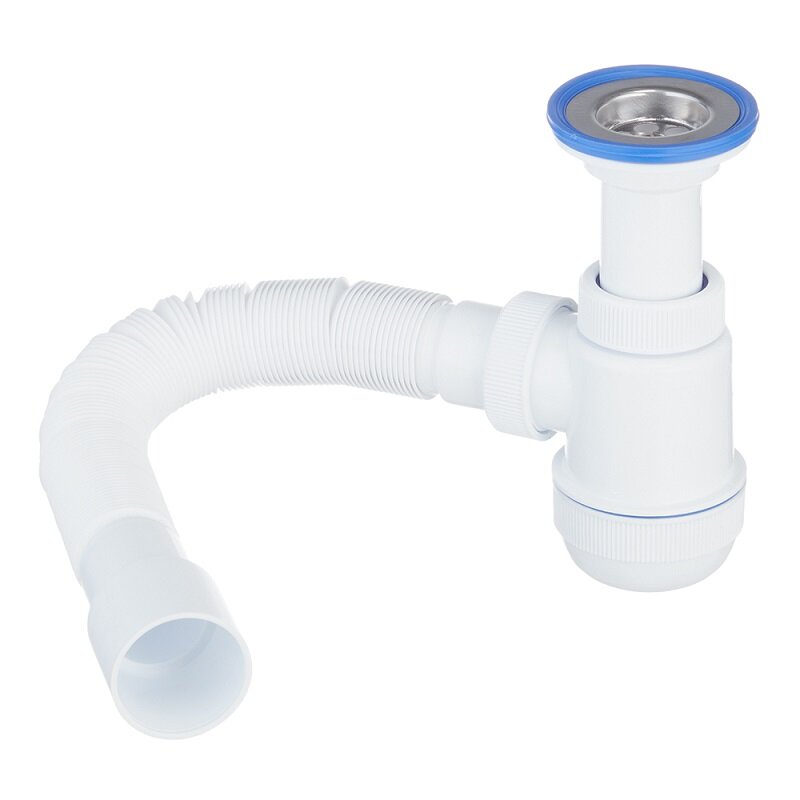 Изображение товара Сифон для раковины Wirquin Virplast 30980678, полипропилен, гибкое соединение