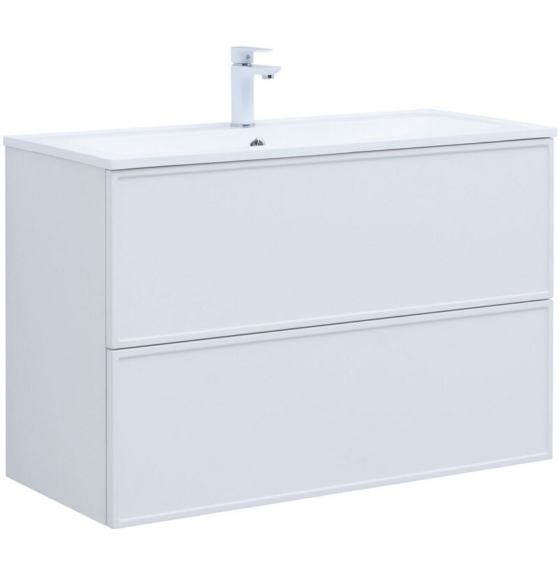 Изображение товара Тумба под раковину Aquanet Арт 100 см, 313257, белый матовый