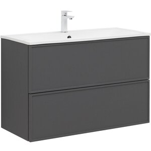 Изображение товара Тумба под раковину Aquanet Арт 100 см ясень графит с мягким закрыванием