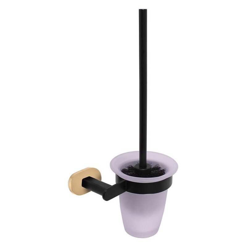 Изображение товара Ершик для унитаза Rav-Slezak Yukon YUA0500CMATZ черный/золото настенный