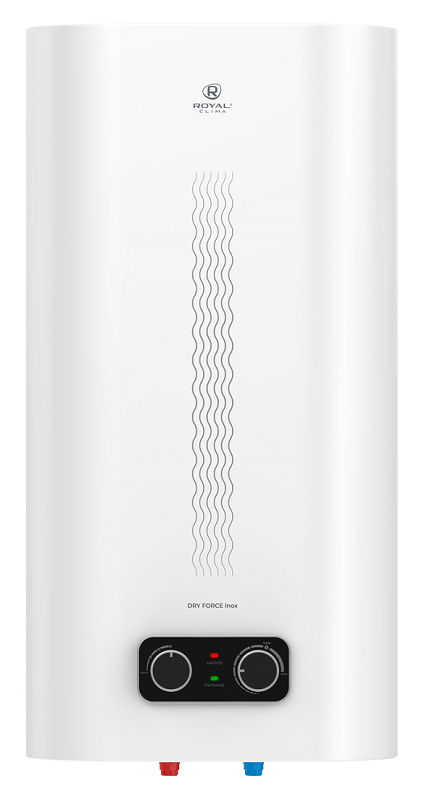 Изображение товара Электрический водонагреватель Royal Clima Dry Force Inox RWH-DF50-FS, накопительный, однофазный, 2.0 кВт, 50 литров, цвет белый Изображение товара Электрический водонагреватель Royal Clima Dry Force Inox RWH-DF50-FS, накопительный, однофазный, 2.0 кВт, 50 литров, цвет белый
