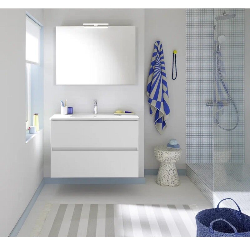 Изображение товара Зеркало без подсветки Burgbad Rocio SIKC100, 100 см, корпус Alu-Optik (выставочный образец, отсутствует упаковка)