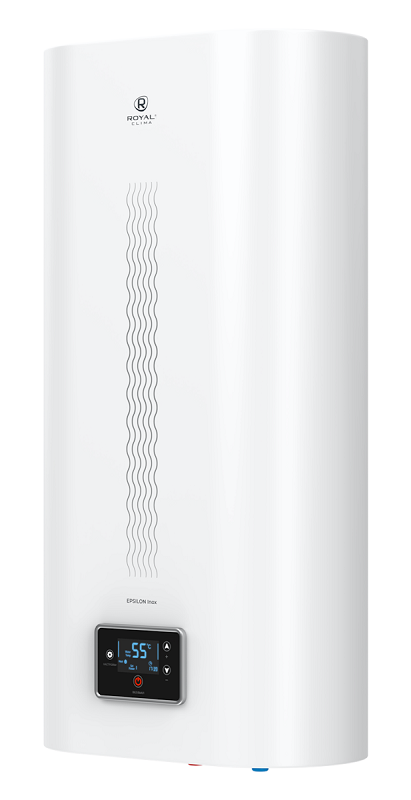 Изображение товара Электрический водонагреватель Royal Clima Epsilon Inox RWH-EP100-FS, накопительный, однофазный, 2.0 кВт, 100 литров, цвет белый Изображение товара Электрический водонагреватель Royal Clima Epsilon Inox RWH-EP100-FS, накопительный, однофазный, 2.0 кВт, 100 литров, цвет белый