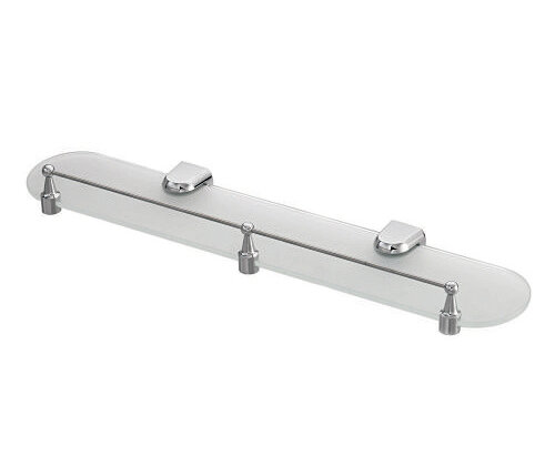 Изображение товара Полка стеклянная WasserKRAFT Berkel K-6844 хром для ванной и кухни