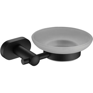 Изображение товара Мыльница Belz B90102 из стекла с черным матовым держателем