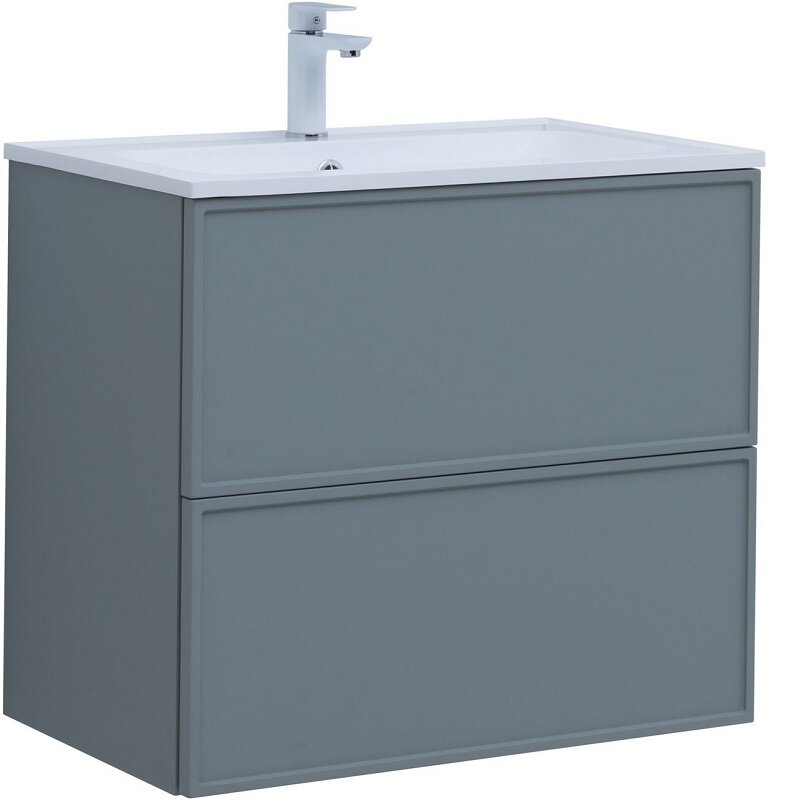 Изображение товара Тумба под раковину Aquanet Арт 75 см цвет мисти грин