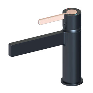 Изображение товара Смеситель для раковины beWash Incanto BVMM1BS238 черный матовый/розовое золото