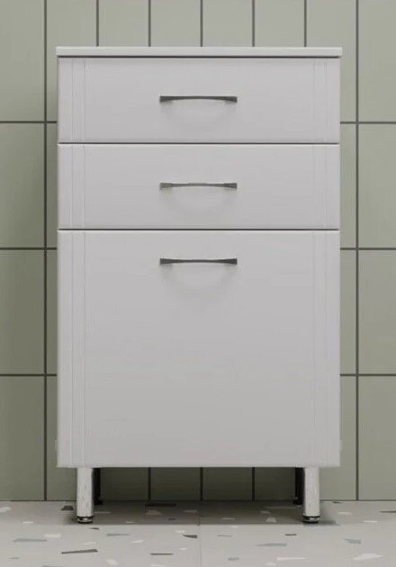 Изображение товара Тумба Style Line Эко Стандарт ТН 500, 50 см, 3 ящика, белая, напольная