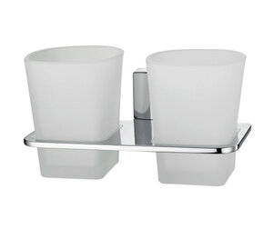 Изображение товара Стакан для щеток с держателем WasserKRAFT Leine, K-5028D, хром