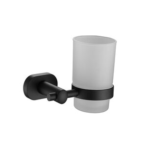 Изображение товара Стакан для щёток Belz B901 B90106 черный матовый настенный стильный