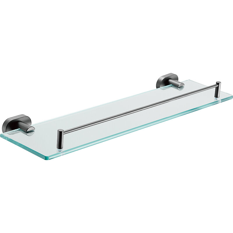 Изображение товара Полка Belz B905 B90507, 50 см, стекло, цвет вороненая сталь, gunmetal 