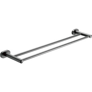 Изображение товара Полотенцедержатель Belz B905 B90509, двойной, 60 см, цвет вороненая сталь, gunmetal