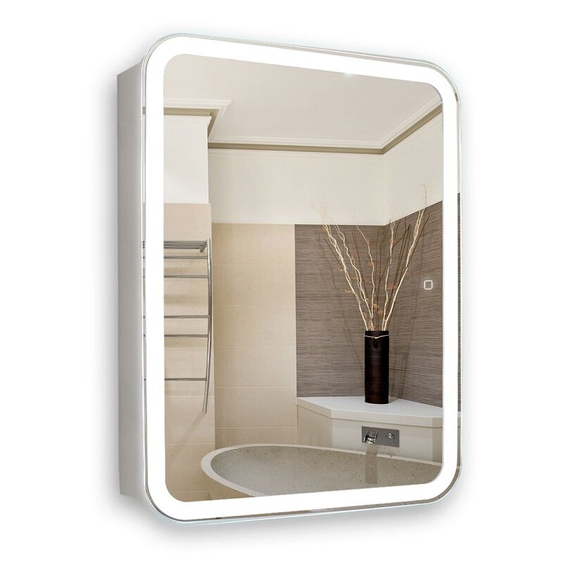 Изображение товара Зеркальный шкаф Azario Фиджи LED-00002472, 60 x 80 см, LED-подсветка, диммер, розетка, белый