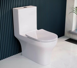 Изображение товара Унитаз-компакт RGW SW-05 67420105-01, безободковый, сиденье микролифт, белый