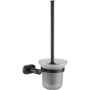 Изображение товара Ёршик для унитаза BELZ B901 B90110, матовое стекло, настенное крепление, черный матовый